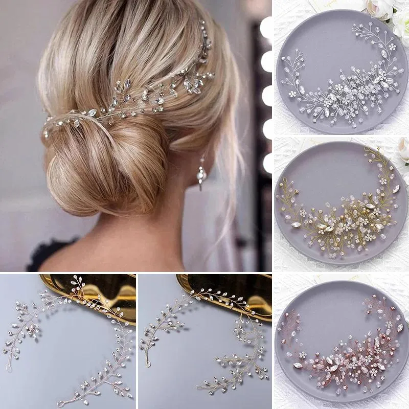 Pinces à cheveux élégantes en cristal, peignes de mariage, couvre-chef pour filles, bandeaux de mariée, accessoires, ornements floraux, bijoux, Clip cadeau