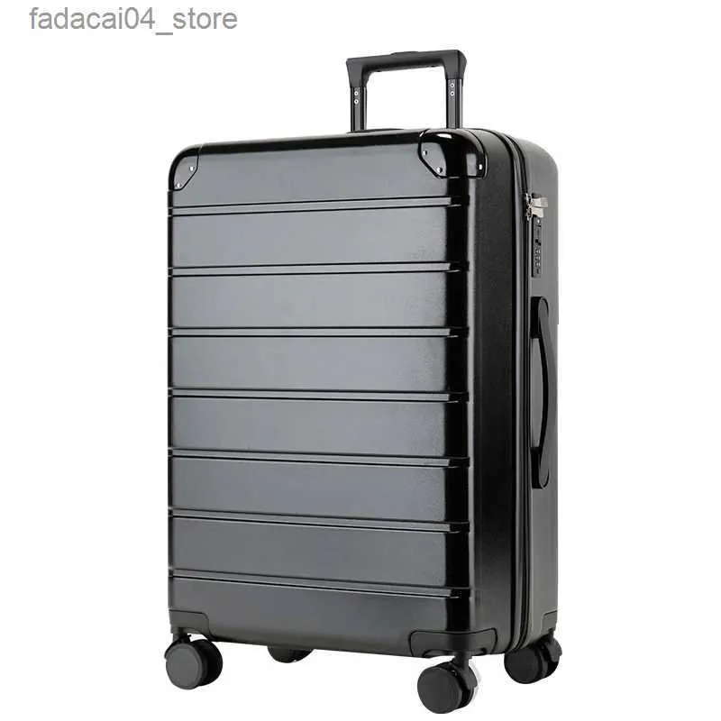 Suitcases Wholesale Unisex Luggage Female Silent Universal Wheel Trolley Box Male 26 Large Capacity Zipper Code Suitcase Free Shipping Bag Q240115