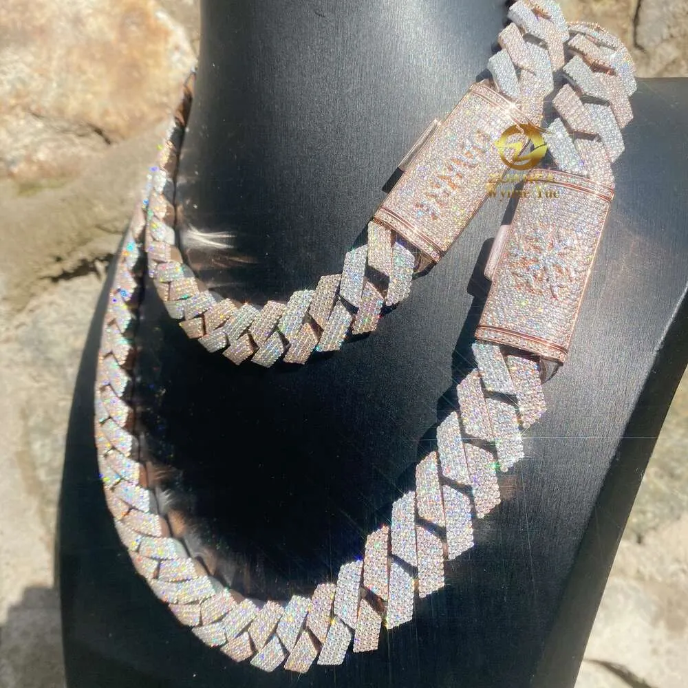 Bussdown 500G Thick Handmade 15 18 20Mm Solid Sier Iced Out VVS