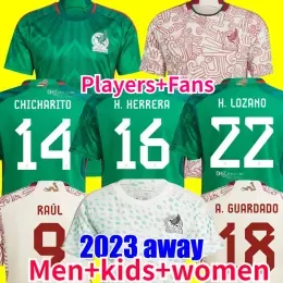 Mexico CHICHARITO Mens Soccer Jerseys 22 23 H. LOZANO A. GUARDADO Home Away Training Wear R. JIMENEZ National Team Football Shirt Fans playe