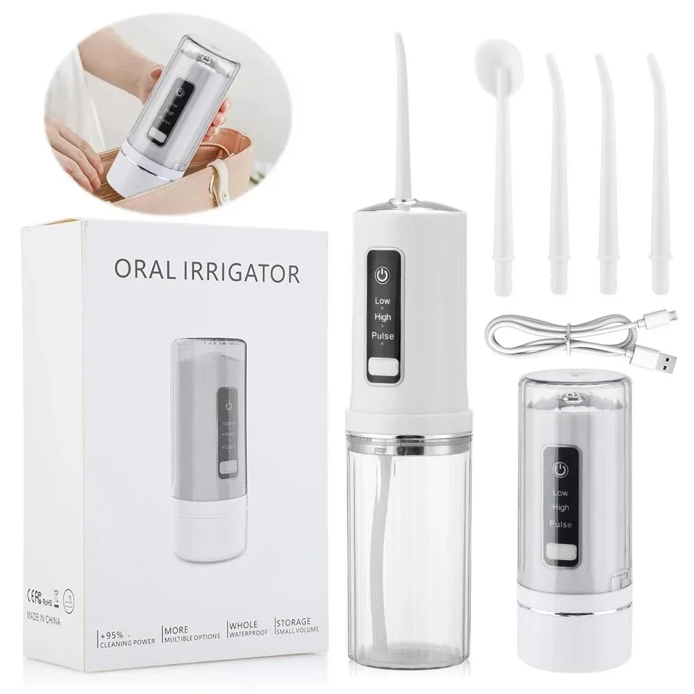 toothbrush Portable Oral Irrigator Dental Water Jet Flosser for Travel Electric Tooth Cleaning Device Rechargeable Water Pick Mouthwasher