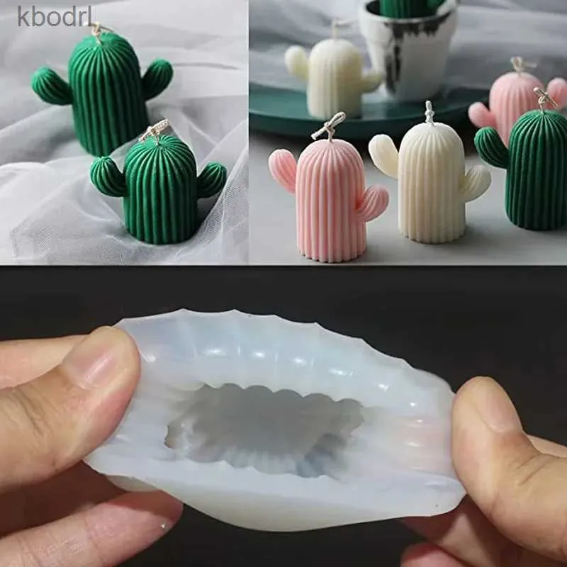 Ambachtelijke Gereedschappen Cactus Kaars Siliconen Mal Cactus Handgemaakte Zeep Aromatherapie Decoratie Mold DIY Crystal Drop Lijm Mold Kaarsen Maken Tools YQ240115