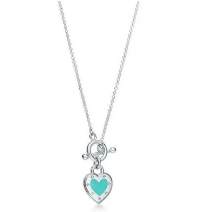 necklace 925 silver pendant necklaces female jewelry exquisite craftsmanship official logo classic blue heart and Co Luxury designer Tiffanyisms Bracelet