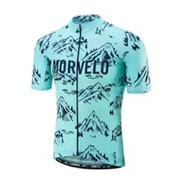 Morvelo Pro team Men's Breathable Cycling Short Sleeves jersey Road Racing Shirts Riding Bicycle Tops Outdoor Sports Maillot 280w