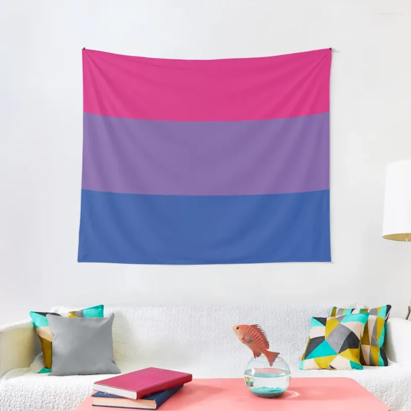 Tapestries bisexuell flagga tapestry dekoration bilder rum väggdekor för sovrum hemtillbehör hängande