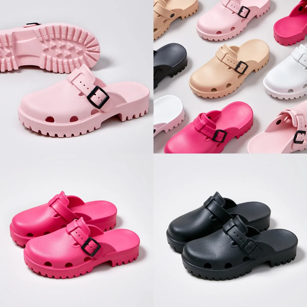 2024 Womens Sandals Womens Slippers Fashion Slipper Läder gummisandaler Summer strandskor växlar Bottoms Size 36-41