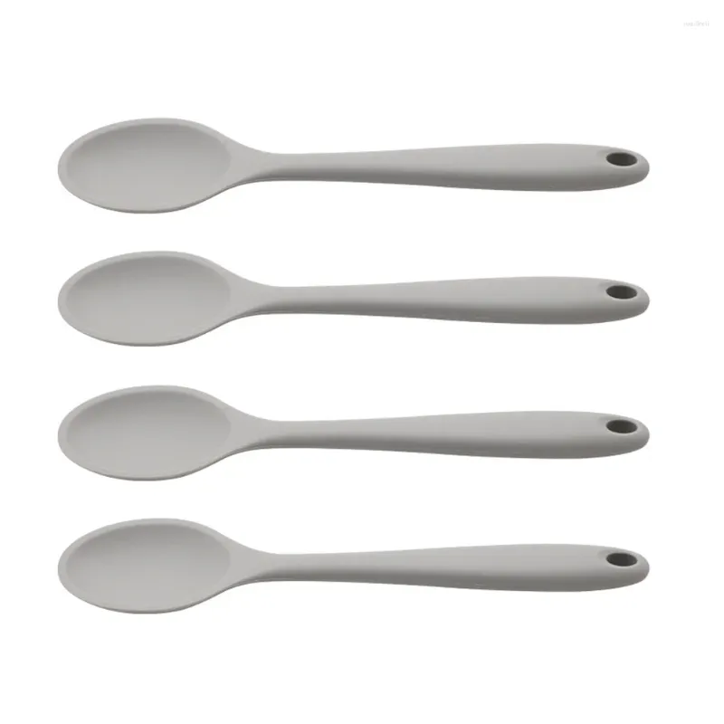 Colheres 4 Pcs Colher de Silicone Multiuso Ramen Macarrão Decoração Vintage Sílica Gel Salada