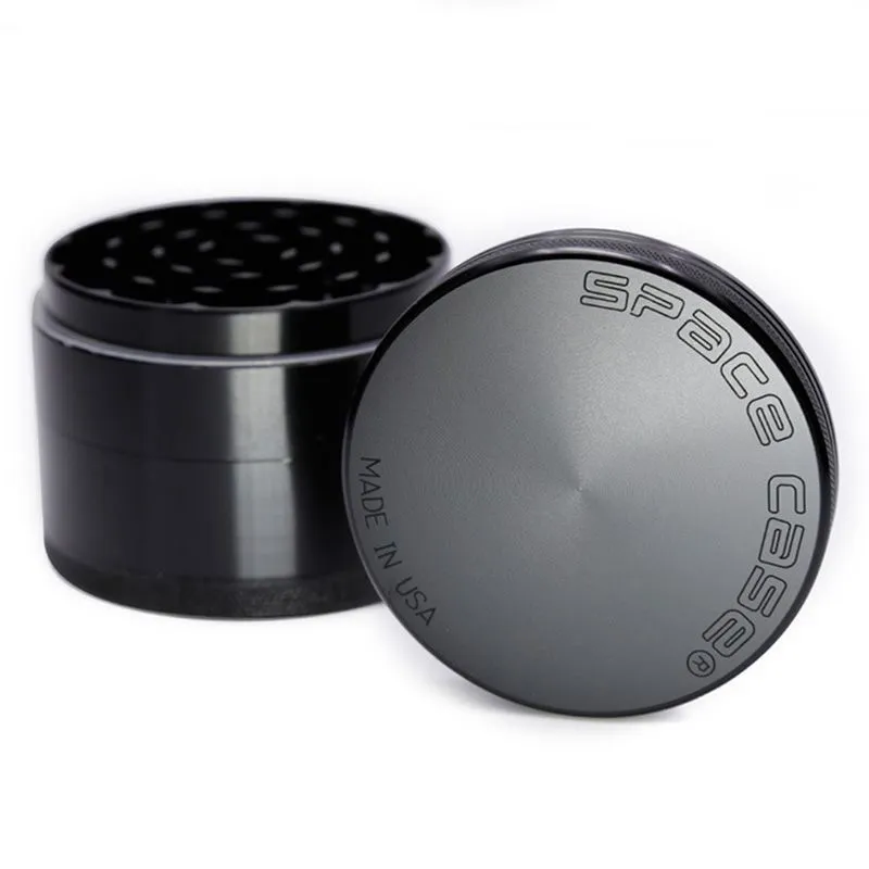 Space Case Grinders 63mm /55mm 4 LAYERS Tobacco Grinders With Triangle Scraper Aluminium Alloy Spice Crusher Herb Grinder