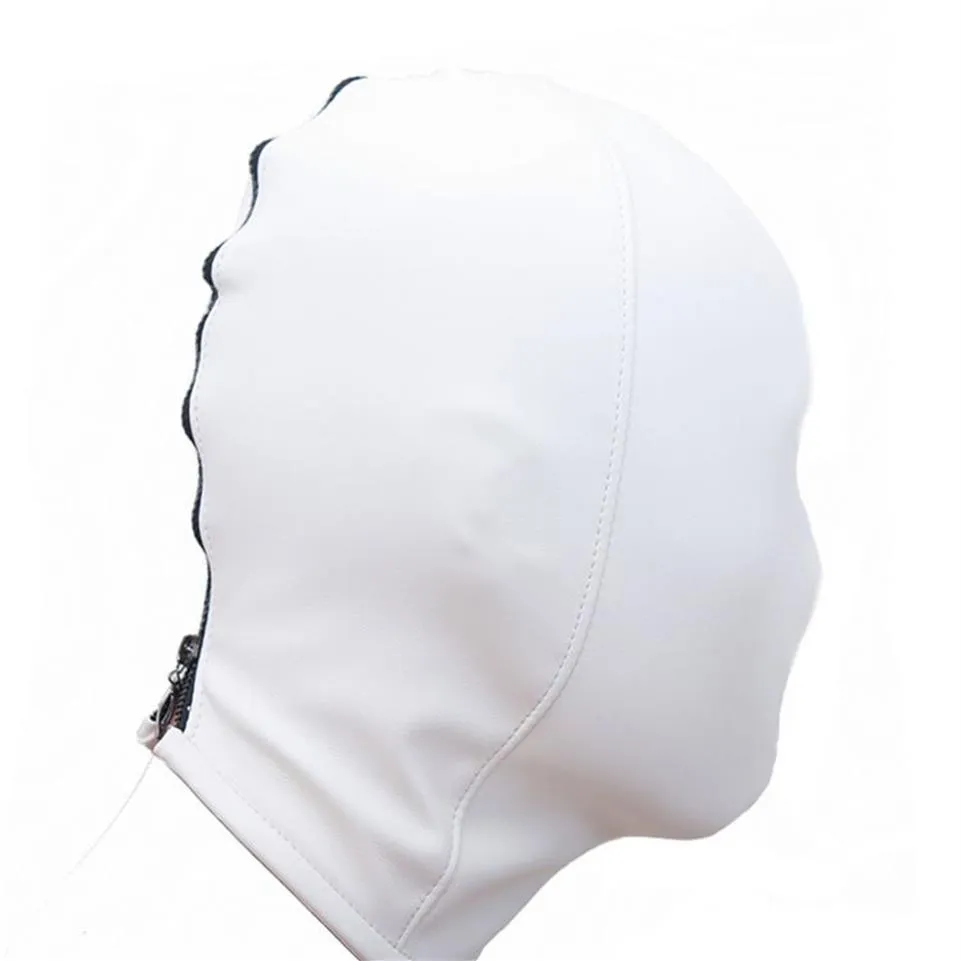 صنم جديد PVC Soft Faux Leather Hood Mask البالغين زوجين سرير الرأس مجموعة 0289301y