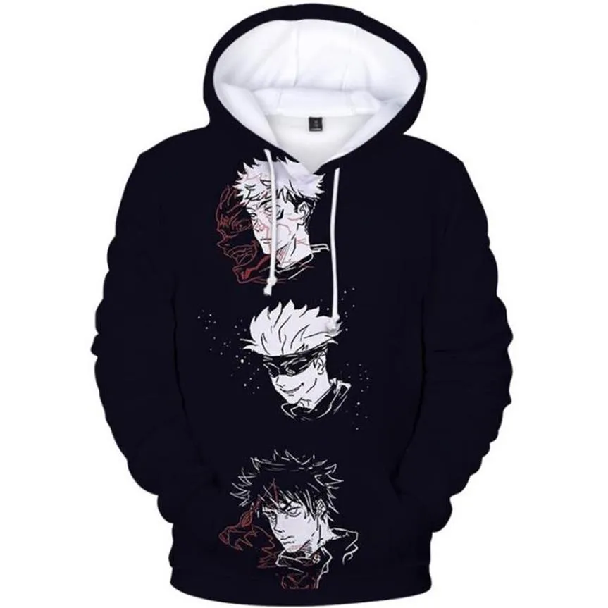 Japan Anime Jujutsu Kaisen Cosplay Costume Itadori Yuji Fushiguro Megumi Zenin Maki inumaki Toge Unisex 3D Bluzy Bluzy 278D