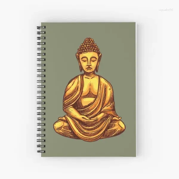 Bouddha Statue Modèle Spirale Carnet Journal 120 Pages Étudiants Carnets de Notes Pour Journal Notes Étude Travail Scolaire Écriture Cadeaux