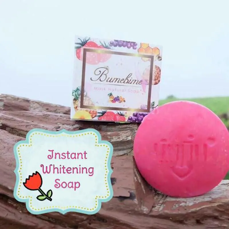 Bumebime Soap Handwork Whitening Soap with Fruit  Natural Mask White Bright Oil Soap with Sealed In Bag Retail Box