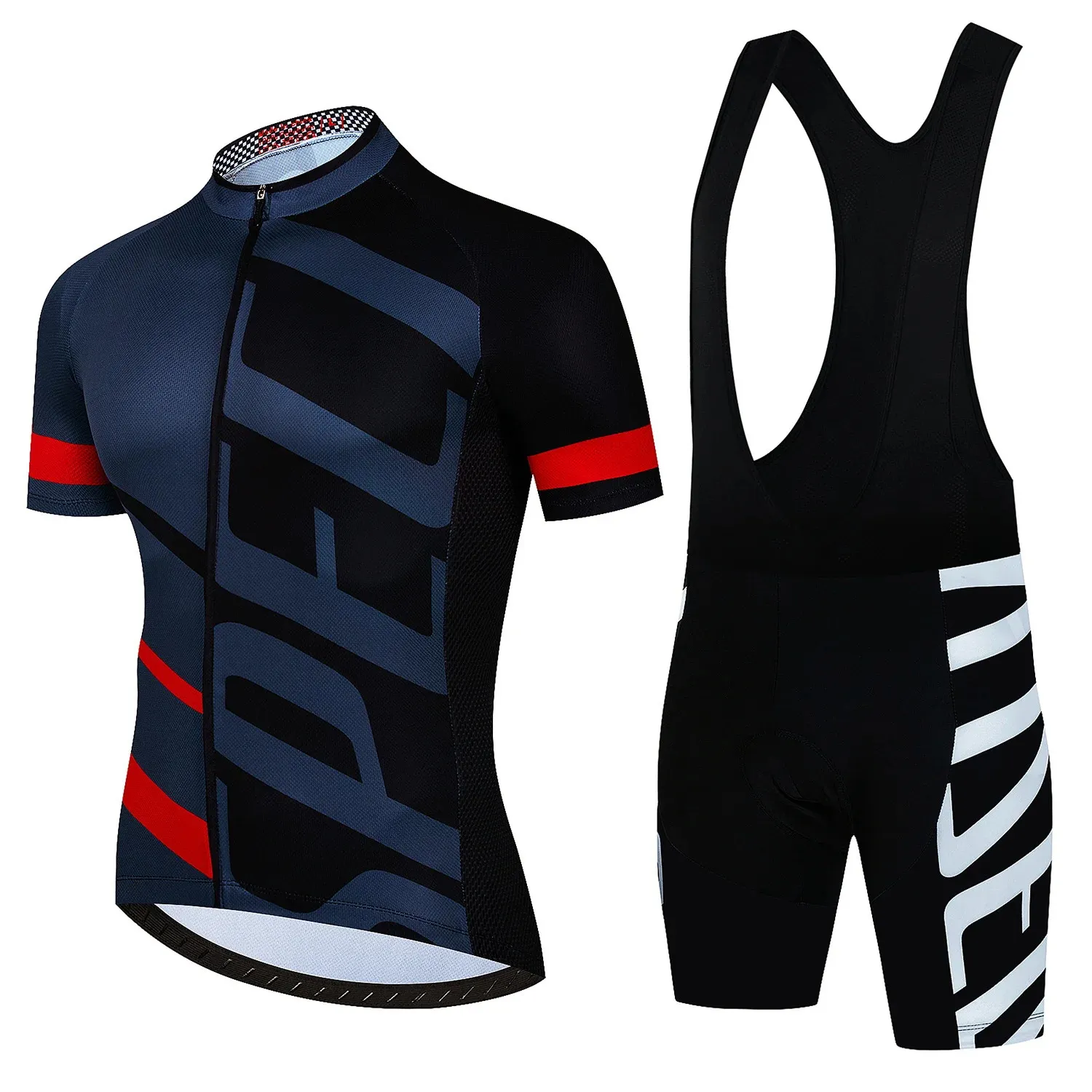 Mens Short Sleeve Jersey Sets Ropa Ciclismo Hombre Summer Cycling Clothing Triathlon 19D Gel Bib Shorts Suit Bike Uniform 240113