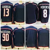 Stitch Ice hockey jerseys Patrik Reverse 2022 Gaudreau Merzlikins Laine Johnny Mens Zach Werenski Red Home Blue Retro Shirts custom hockey stitched jersey