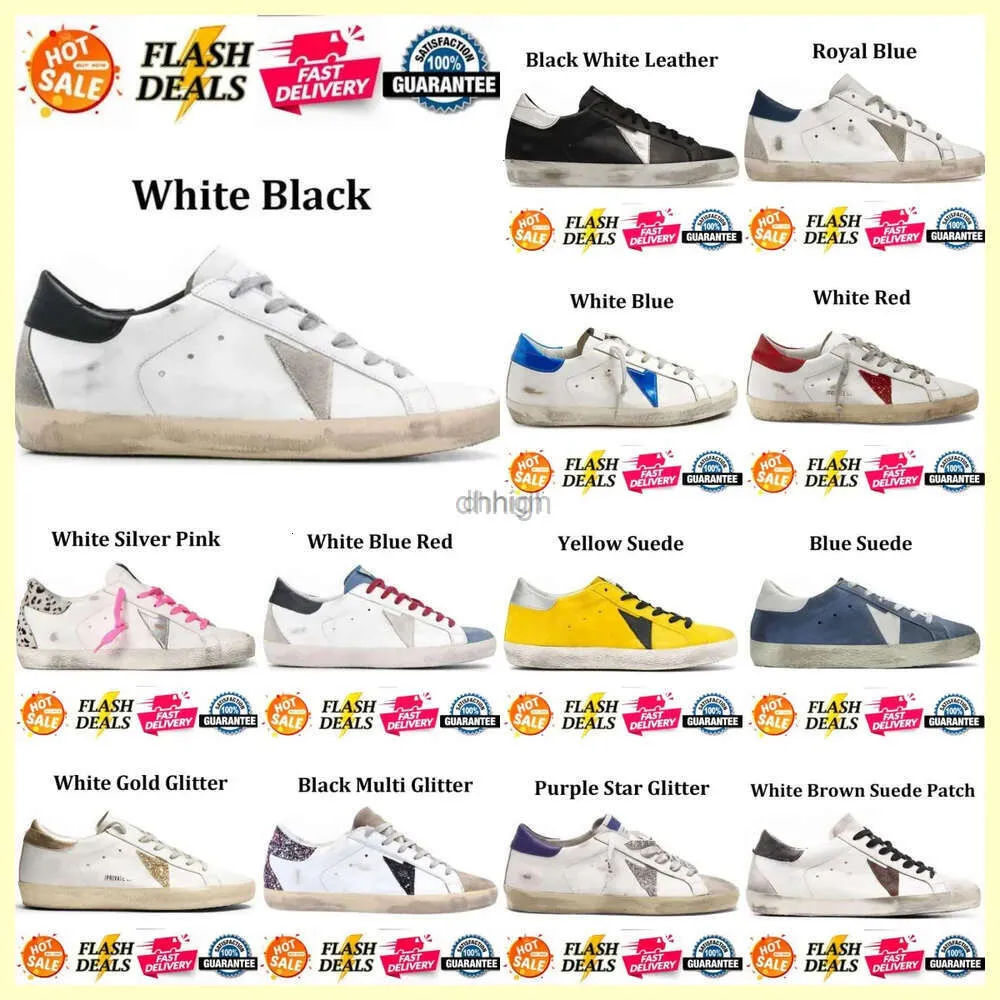 Designerschuhe Goldene Frauen Super Star Brand Männer Gans neue Veröffentlichung Sneakers Pincin Classic White Do Old Dirty Casual Shoe Lace Frau Mann Unisex