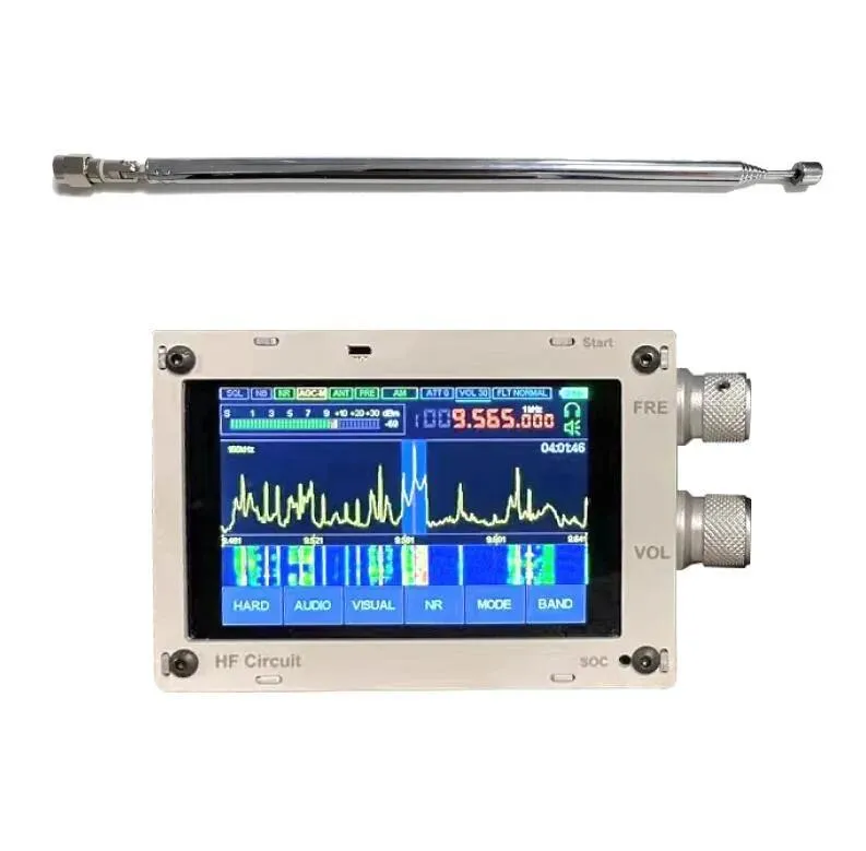 Radio avec carte d'extension 1.10D 50k2GHz Malachite SDR Radio Radio Malahiteam DSP SDR Récepteur AM / SSB / NFM / WFM + Speaker + Battery Metal Case