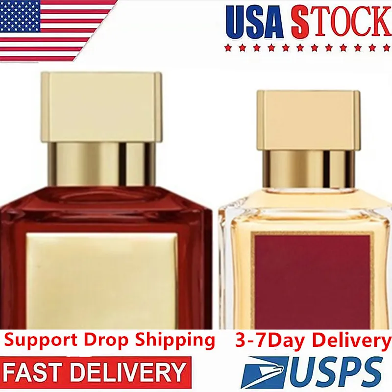 Livraison Gratuite Aux États-Unis En 3-7 Jours Haute Qualité 70ml Homme Femmes Parfum Parfum Eau De Femme Longue Durée Parfum De Luxe Vaporisateur