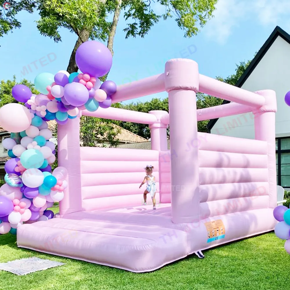 Maison gonflable rose de rebond de videur de mariage d'activités de plein air de bateau aérien libre de 4x4m-13 * 13ft pour l'événement de fête