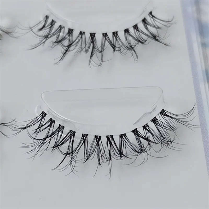 Super Natural Air Manga False Eyelashes 4D Fluffy Multi-Layer Eye Tail Length Dense Soft and Transparent Cat Eye Eyelashes