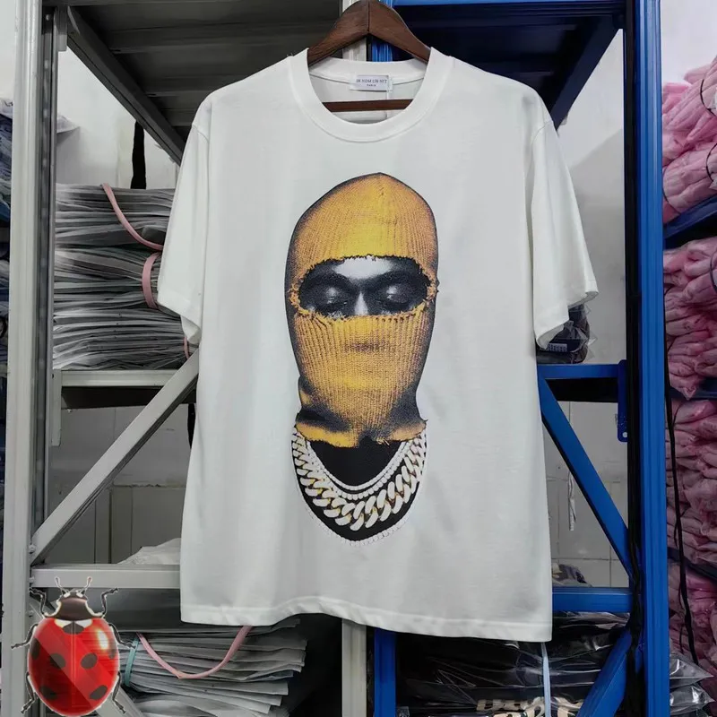 24ss Yellow Man Print T Shirt Uomo Donna 1 T-shirt casual Streetwear di qualità T-shirt oversize