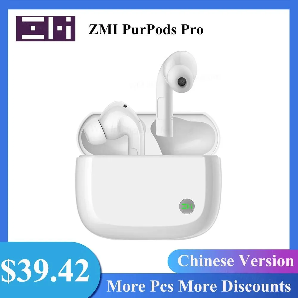 Auricolari ZMI PurPods Pro Auricolari wireless TWS Versione cinese Cuffie Bluetooth 5.2 con cancellazione attiva del rumore Auricolari impermeabili IPX4