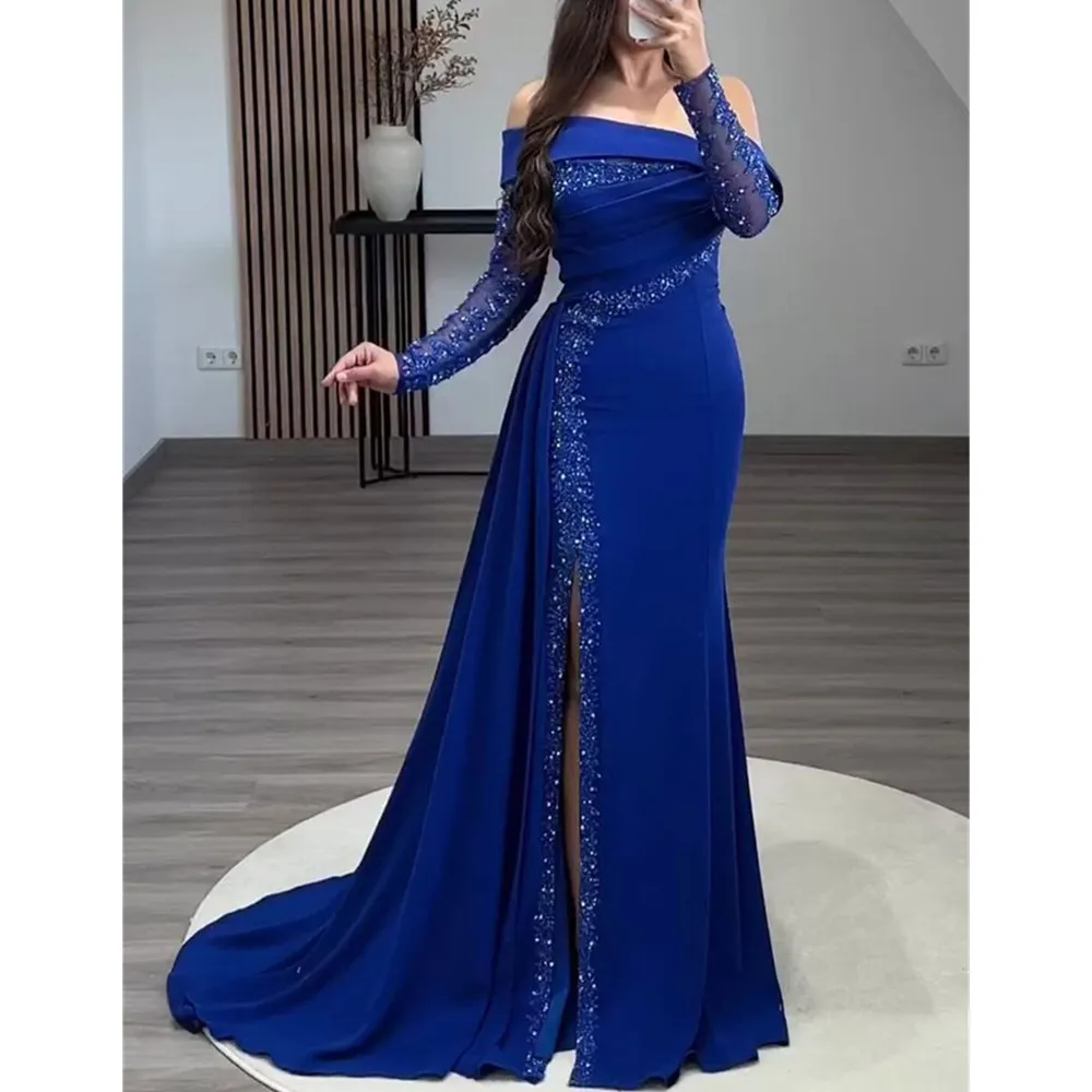 Evening Sheath Column Gown Formal Prom Floor-Length Chiffon Dress with  Lace-Up Back and Applique from Dhgate Prom Dresses - price 150.41