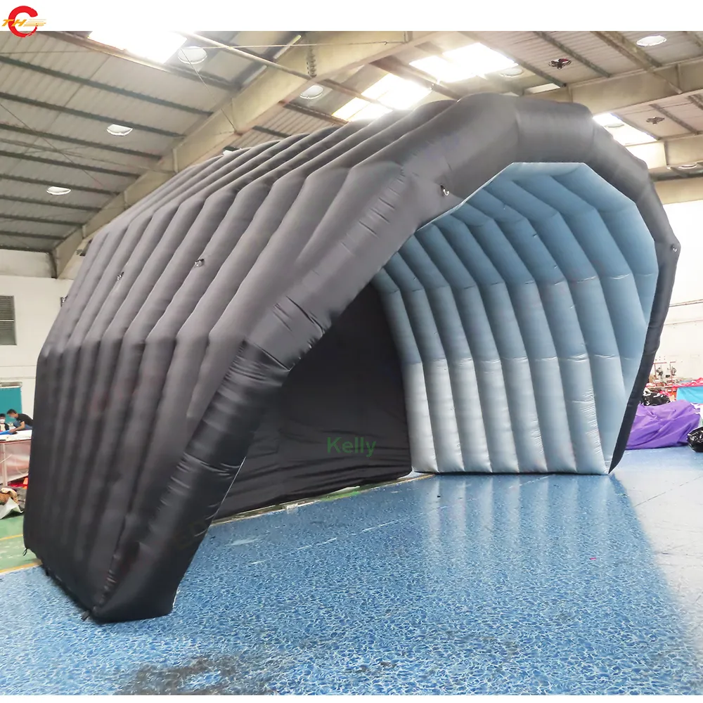 Free Ship Outdoor 10x6x4.5mH (33x20x15ft) With blower Black inflatable stage tent large stage cover for Exhibition musician band show Marquee for sale