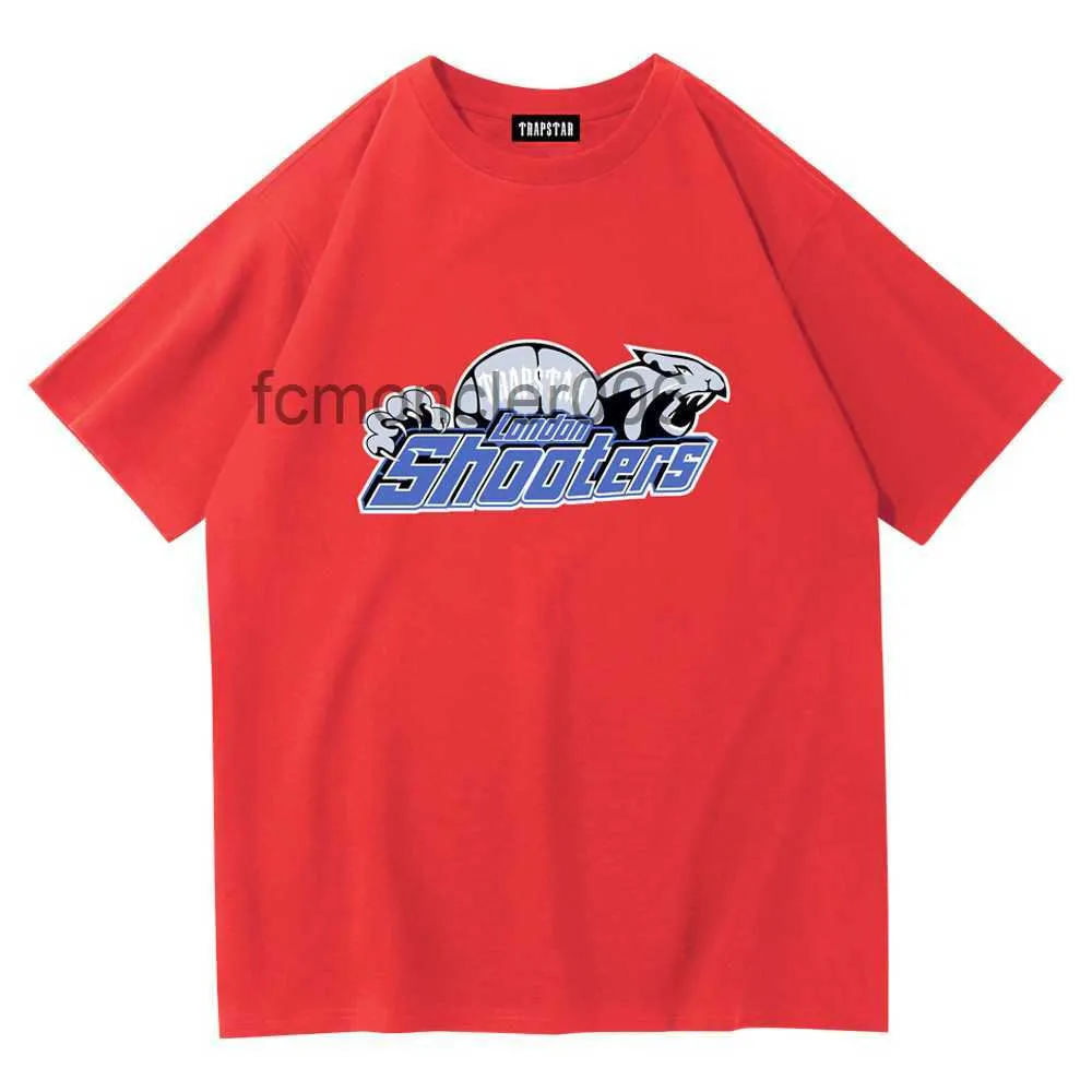 新しいトラプスター半袖シャツ人気メンズTシャツカジュアルブランドラグジュアリーデザイナーマンパターンカラフルな高品質オールコットンホワイトT9C1 T9C1