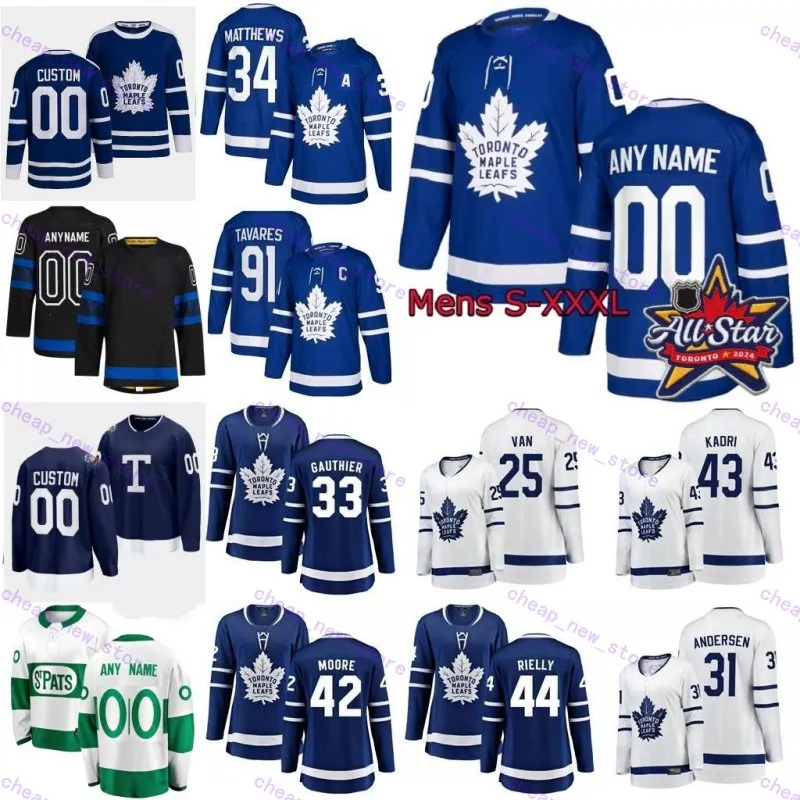 Maple Leafs 2024 All Star Jersey Auston Matthews Ryan Reaves Mitchell Marner John Tavares Morgan Rielly William Nylander Bertuzzi John Klingberg Hockey Jerseys