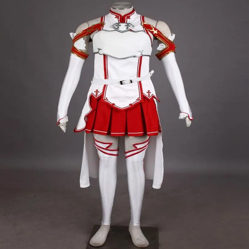 Women's Sword Art Online Asuna Halloween Cosplay Costume Outfit Gown Dress194K