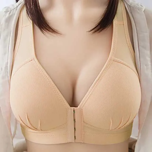 Plus Size Seamless Sexy Open Cup Bra for Maternity Clothes Pregnancy Women  Front Closure Breastfeeding Underwear