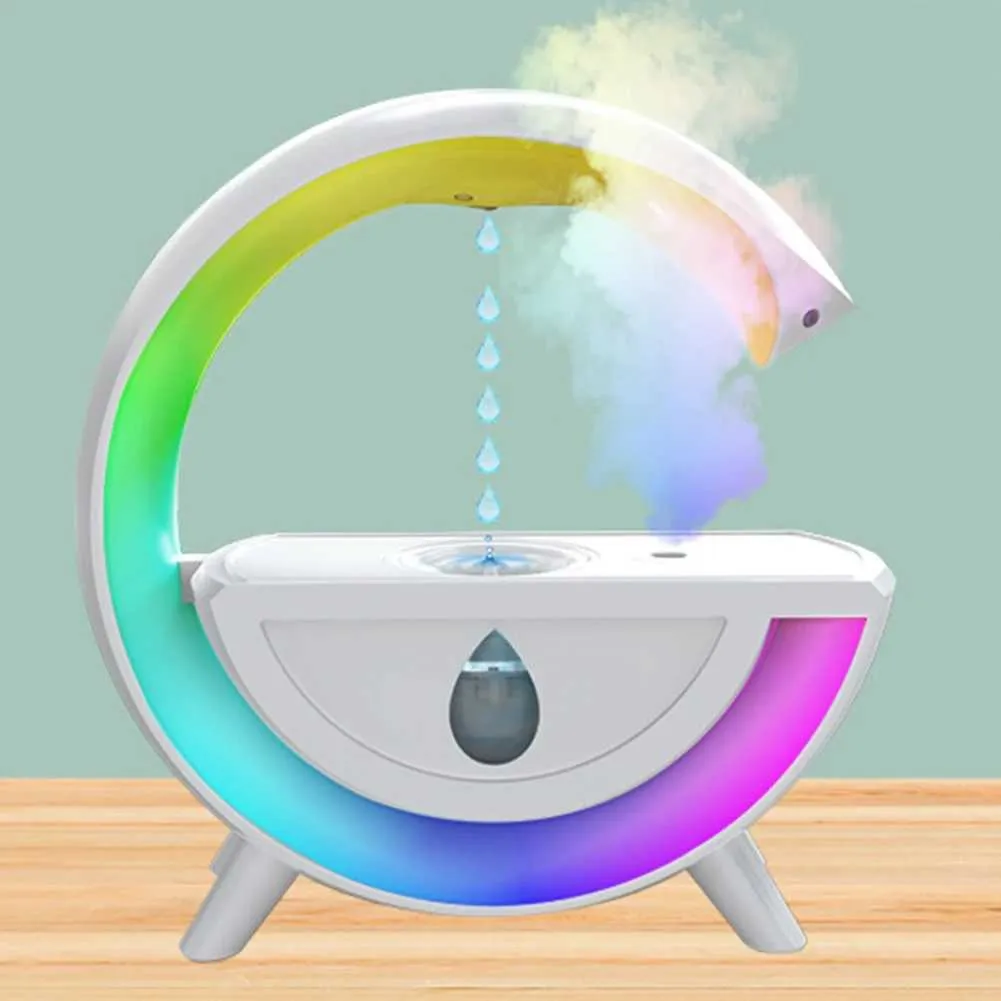Anti-Gravity Humidifier: Water Droplet Diffuser with Night Light - USB ...