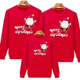 Family Matching Outfits Christmas Sweatshirt 2024 Year Sweaters Mother Father Daughter Son Couple Jersey Kids Winter Jumper 231204