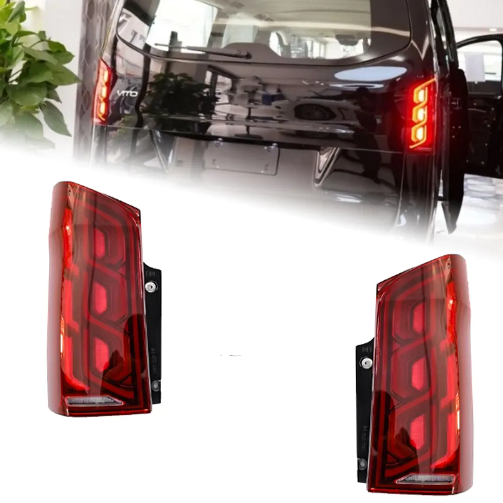 Światła ogona samochodu do światła ogona Benz Vito 2014-20 20 W447 LED Tylne światła Turn Light Light Covering Hamure Lampa