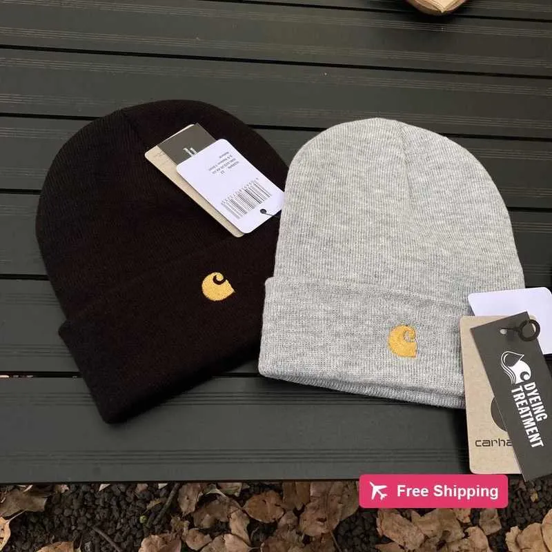 Designer Ball Caps CAR Card Home Gold Label Gouddraad Borduursel Gebreide Koude Hoed Wollen Hoed Klein Modemerk Mannen en Vrouwen Paar Warm Amerikaanse Stijl WULQ