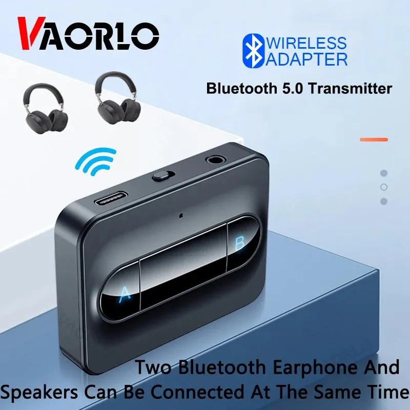 Оборудование Vaorlo портативный аудиопередатчик 5,0 Bluetooth 3,5 мм Aux Jack стерео музыкальный беспроводной адаптер для ПК ТВ наушники динамик