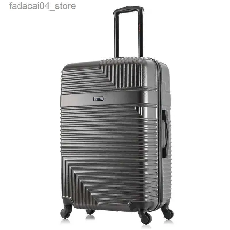 Suitcases New Luggage Stylish Silver Lightweight 28 inch Resilience Hardside Luggage Spinner - for Travel and Everyday Use. Q240115