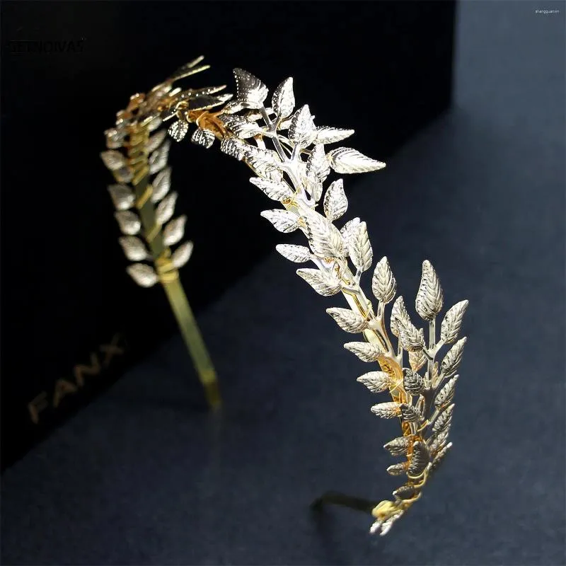 Hair Clips Fashion Bands For Women Bride Metal Gold/Silver Color Leaf Headbands Headpiece Clip Wedding Accessories