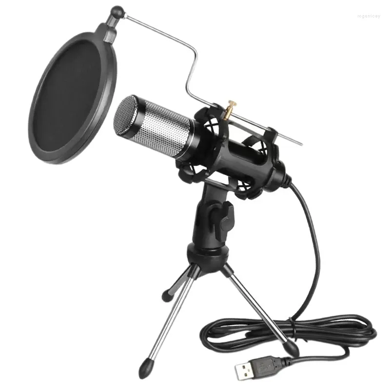 Microphones USB Microphone Condenser With Tripod And Sound Quality Filter For Live Broadcasting Recording