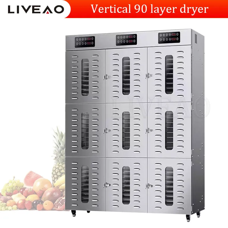 Déshydrateur alimentaire 90 60 plateaux, séchoir à fruits et légumes, Machine de séchage multifonctionnelle