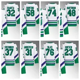 Newest Stefan Noesen Whalers White #23 Jersey Primegreen Antti Raanta Frederik Andersen Andrei Svechnikov Martinook Carolinat Hurricanese hockey