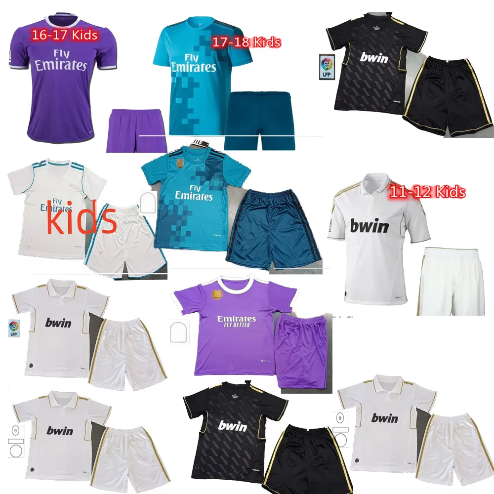 Retro klassieke Real KIDS voetbalshirts 2011 12 16 17 18 BenzEMA MARCELO ISCO NACHO CARVAJAL BALE SERGIO RAMOS Madrid Ronaldo kinderen sets voetbalshirt