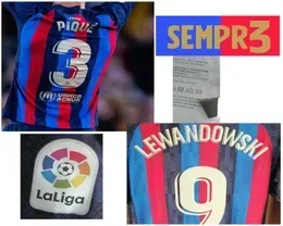 Home Textile 2022 Match Worn Player Issue Farewell Pique SEMPR3 Maillot With Game Match Detais Sports Shirt Soccer Patch Badge2112570