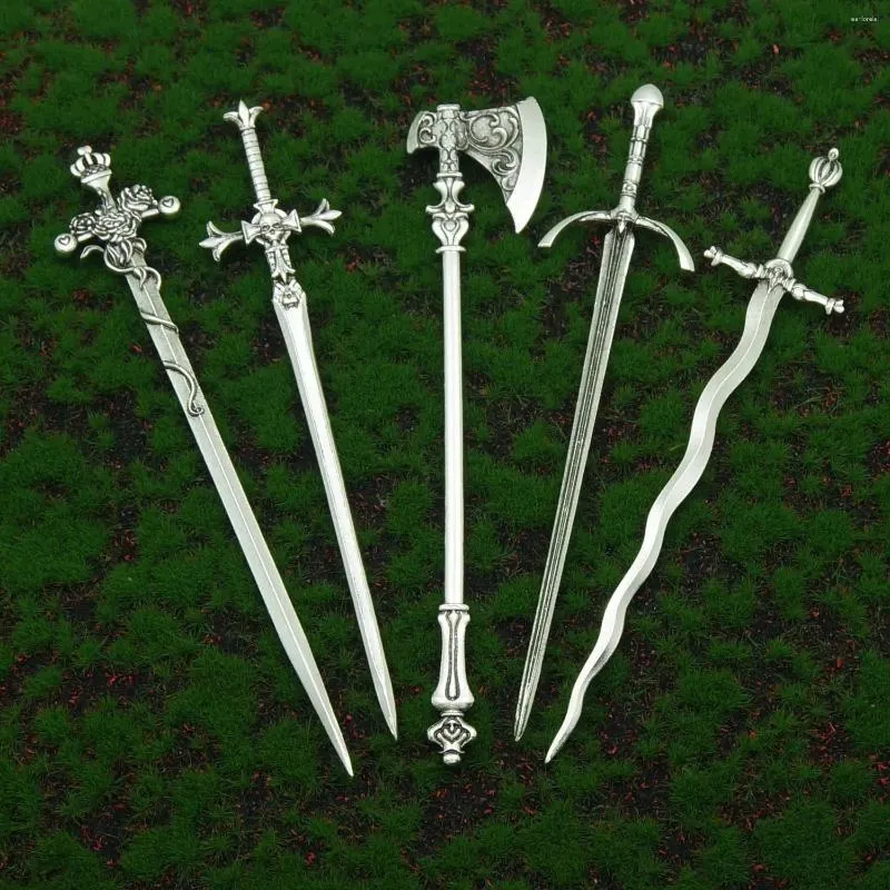 Hair Clips Skeleton Crossed Sword Hairpin: Vintage Stick Gift For Ladies