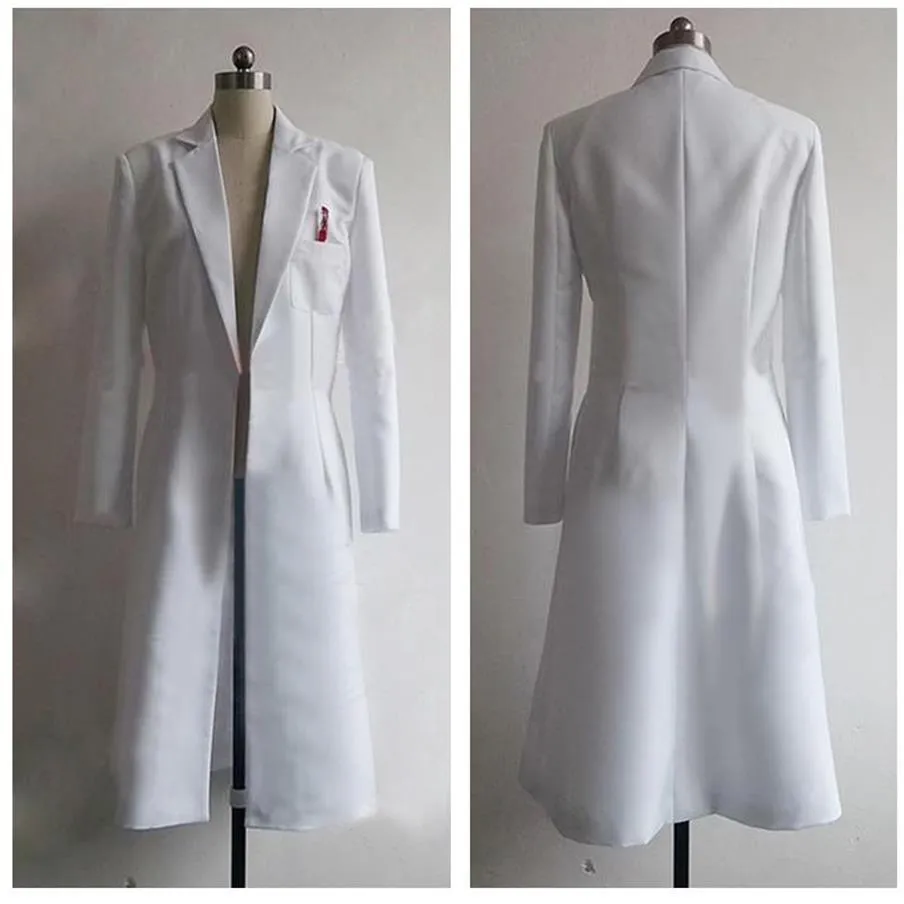 Steins Gate Okabe Rintarou Cosplay 의상의 의상 Long Coat White Jacket Costume2374