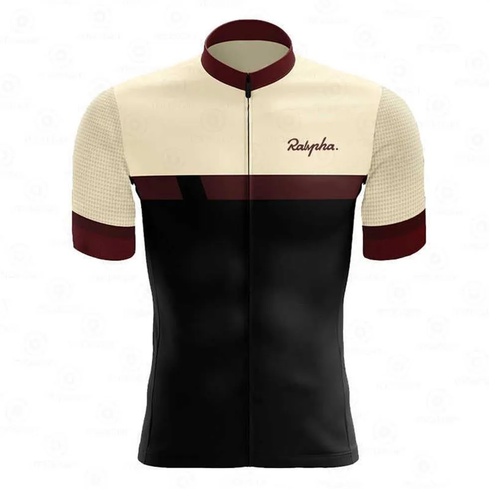 Summer High Quality 2022 New Team Men Ralvpha Cycling Jersey Clothing Short Sleeve Breathable Quick Dry Cycle Jersey Clothes H1020270K