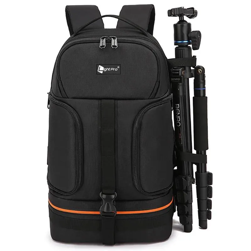 accessories Camera Waterproof Shoulders Bag Fit 15.6in Laptop Soft Padded Backpack W Reflector Stripe Night Safety Tripod Lens Case for Dslr