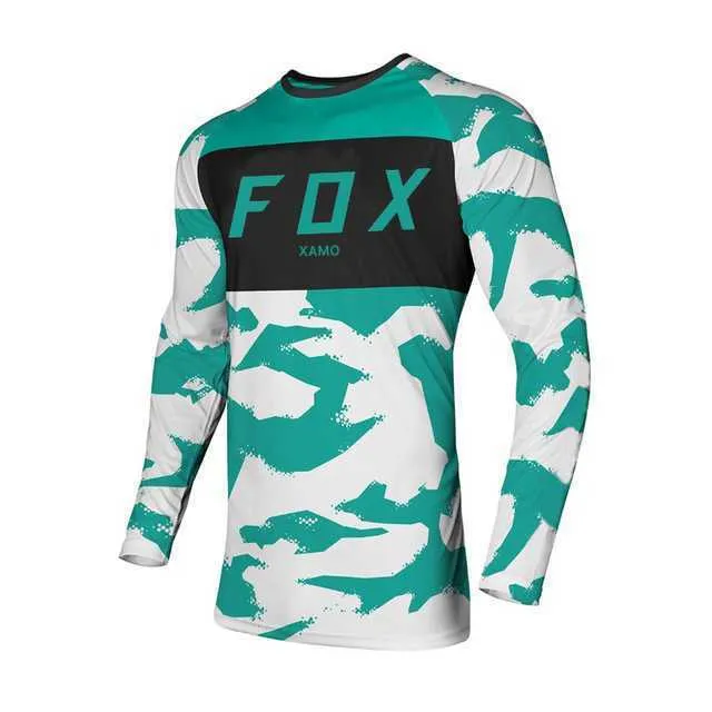 2024 Men's T-shirts Fox Speed Descent Mountain Bike Cycling Suit Long Sleeved Summer Off-road Motorcycle Racing