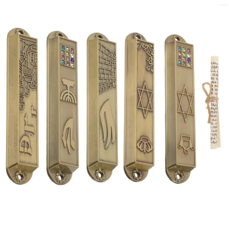 Cortina de porta rolagem pilar sagrado metal mezuzah adorno decoração católica presente religioso oração símbolos judaicos suportes judaicos