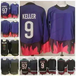 custom Men women youth Phoenix``Coyotes``2021 Reverse Retro Hockey Jerseys 9 Clayton Keller 97 Jeremy Roenick Alternate Black Vintage Mens Stitched